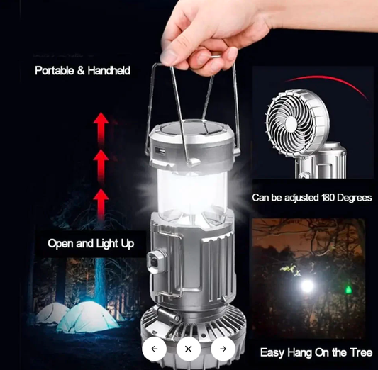 6 in 1 Light Power Bank with Fan