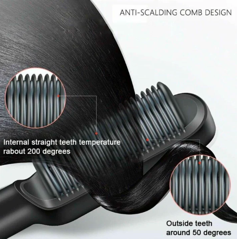 Hair Straightener with Brush Comb